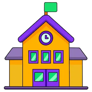 home cartoon illustrating homeschool personal finance program from Rapunzl