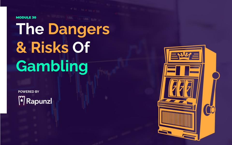 The Dangers of Online Gambling cover graphic for the Rapunzl personal finance curriculum