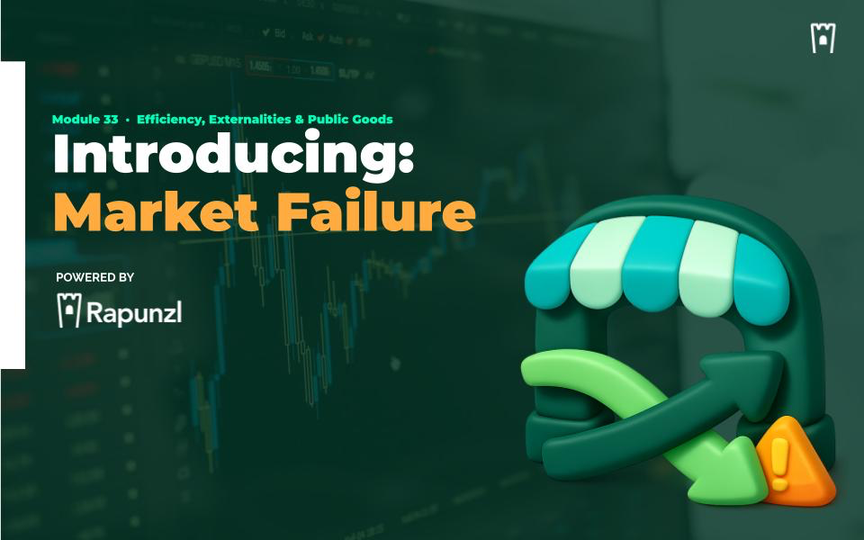 Market Failure cover graphic for the Rapunzl economics curriculum