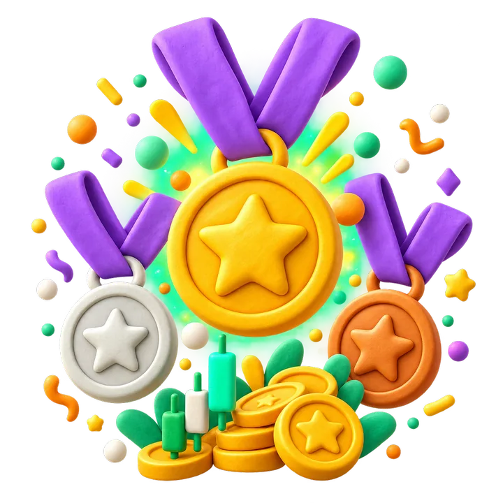 Gold, silver, and bronze prize medals