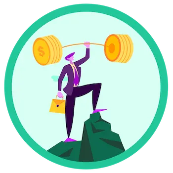 Rapunzl dropdown menu item educators personal finance badge