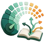 Claymorphic color-wheel of market states fanning open beside an open playbook — the framework expands